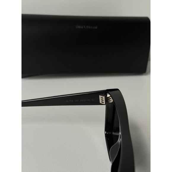 NEW Saint Laurent SL756 Black Flat Top Sunglasses $565